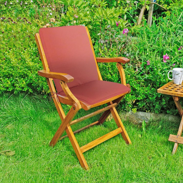 Buy The CC Collection Garden Furniture Cushions Seat Pad/Back Terracotta 2 x Seat Pad/Back Cushion Terraco Online - Garden Furniture