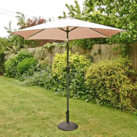 2.5m Sturdi Plus Aluminium Crank Garden Parasol Taupe