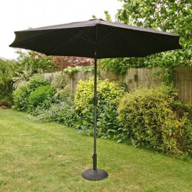 3m Sturdi Plus Aluminium Crank & Tilt Garden Parasol Black 3.0m Parasol Black