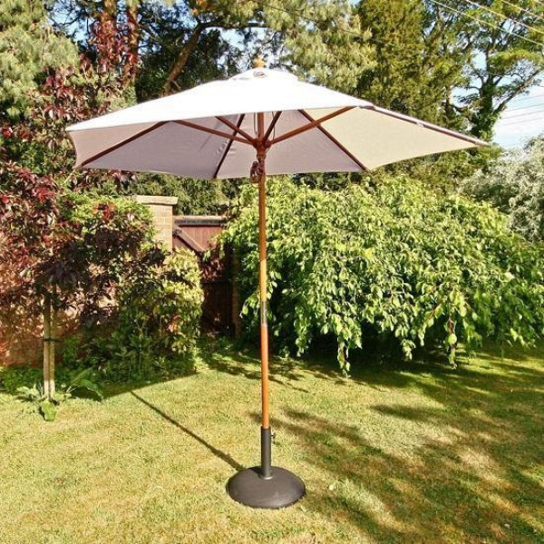 Buy Sturdi 2.5m Round Parasol Taupe Online - Garden Furniture