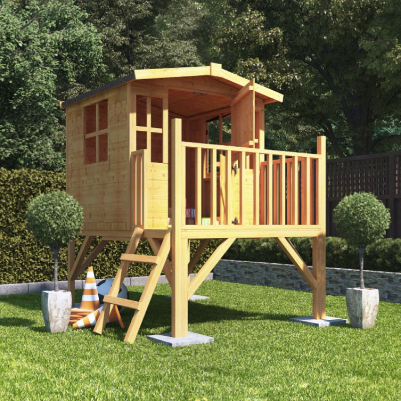 Buy Bunny Tower Childrens Wooden Playhouse UK Mad Dash Outdoor Wooden Playhouses for Kids, Cheap
