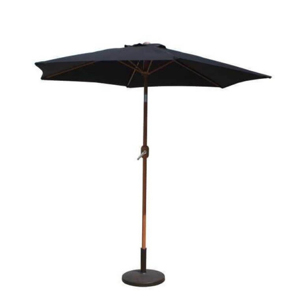 Buy BillyOh 2m, 2.5m or 3m Aluminium Crank and Tilt Wood Effect Parasol Black 3m Aluminium Black Online - Garden Furniture