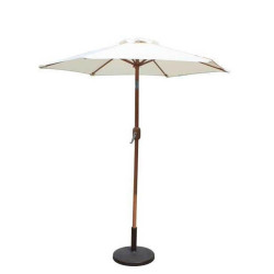 Billyoh 2m, 2.5m or 3m Aluminium Crank and Tilt Wood Effect Parasol Natural 2.5m Aluminium Natural
