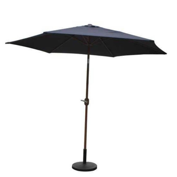 Buy BillyOh 2m, 2.5m or 3m Aluminium Crank and Tilt Wood Effect Parasol Navy Blue 3m Aluminium Navy Blue Online - Garden Furniture