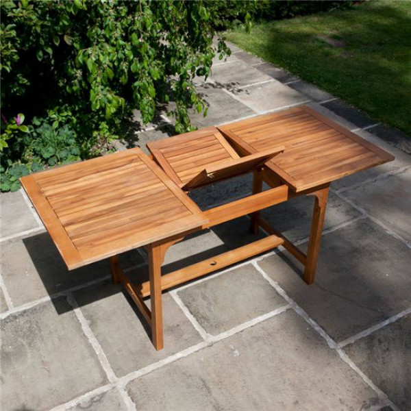 Buy BillyOh Windsor Garden Table 1.2 1.6m Rectangular Extending 1.2 1.6m Acacia Extending Wooden Online - Garden Furniture