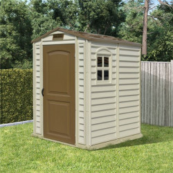 Billyoh Daily Apex Plastic Shed Vinyl Clad Plastic Shed with Floor 4 X 6