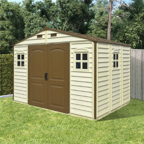 Buy BillyOh Daily Pro Apex Plastic Shed Vinyl Clad Double Door Plastic Shed with Foundation Kit 10 x 8 Online - Garden Furniture Buy BillyOh Daily Pro Apex Plastic Shed Vinyl Clad Double Door Plastic Shed with Foundation Kit 10 x 8 Online - Garden Furniture