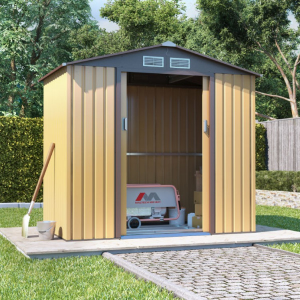 Buy 7' x 4' BillyOh Boxer Apex Metal Shed Brown Online - Garden Furniture Buy 7' x 4' BillyOh Boxer Apex Metal Shed Brown Online - Garden Furniture