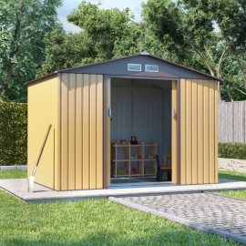 9 X 6 Billyoh Boxer Apex Metal Shed Brown