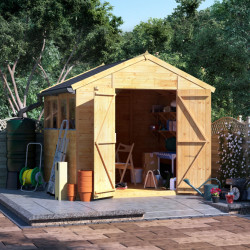 8 X 8 Billyoh Expert Tongue and Groove Apex Workshop Windowed