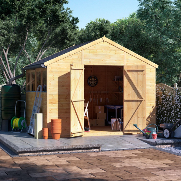 Buy 8' x 10' BillyOh Expert Tongue and Groove Apex Workshop Windowed Online - Garden Furniture