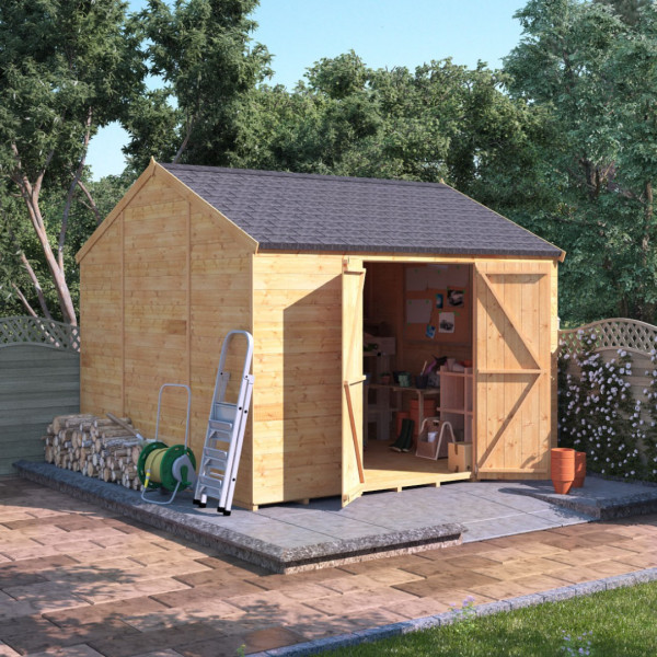 Buy 10' x 10' BillyOh Expert Tongue and Groove Reverse Apex Workshop Windowless Online - Garden Furniture