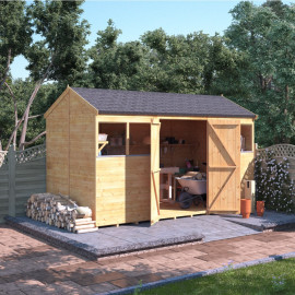 12 X 6 Billyoh Expert Tongue and Groove Reverse Apex Workshop Windowed