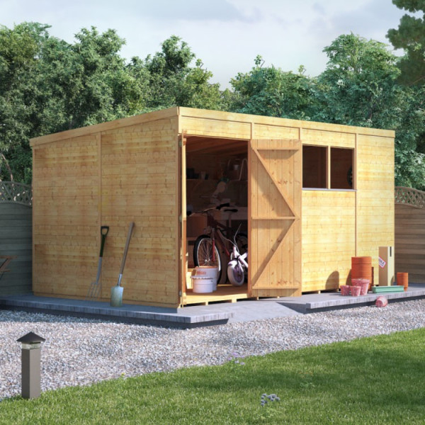 Buy 14' x 8' BillyOh Expert Tongue and Groove Pent Workshop Windowed Online - Garden Furniture