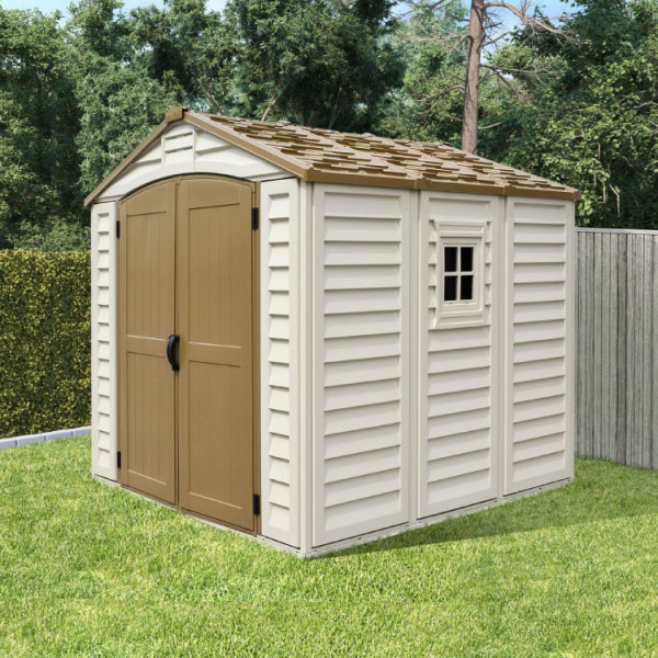 Buy Billyoh DuraPlus Plastic Shed Inc Foundation Kit 8x8 Ivory Online - Garden Furniture