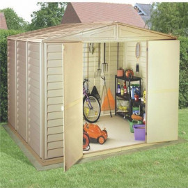 Billyoh Woodbridge Plastic Shed Inc Foundation Kit 10x8 Ivory