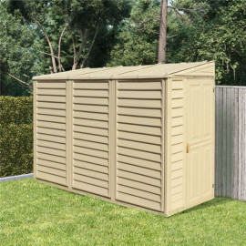 Billyoh Retford Premium Woodgrain Pent Plastic Sheds Inc Foundation Kit Premium Woodgrain Pent 4 X 8