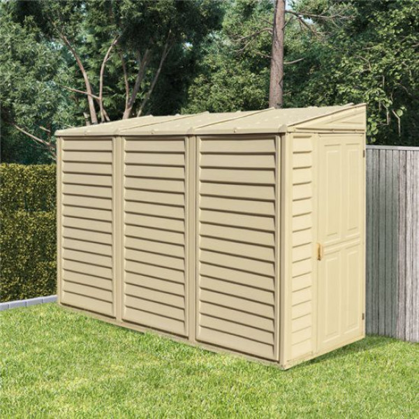Buy BillyOh Retford Premium Woodgrain Pent Plastic Sheds Inc Foundation Kit Premium Woodgrain Pent 4 x 8 Online - Garden Furniture