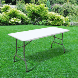 Billyoh 6ft Heavy Duty Plastic Folding Outdoor Trestle Picnic Table 6ft Folding Picnic Table