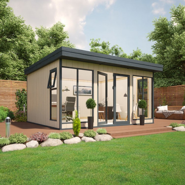 Buy 14' x 12' Evolution Insulated Composite Garden Office Online - Garden Furniture