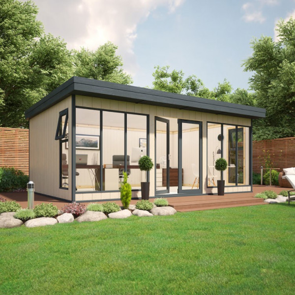 Buy 18' x 12' Evolution Insulated Composite Garden Office Online - Garden Furniture