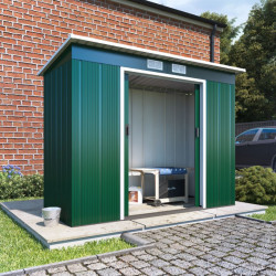 8 X 4 Billyoh Partner Eco Pent Roof Metal Shed Green