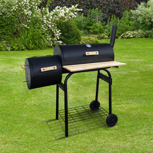 Buy BillyOh Full Drum Charcoal BBQ with Offset Smoker Portable Full Drum Online - Garden Furniture