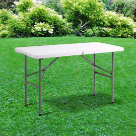 Billyoh 4ft Heavy Duty Plastic Folding Outdoor Trestle Picnic Table 4ft Folding Picnic Table