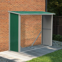 Billyoh Metal Log Store Garden Storage Shed 6x3 Green
