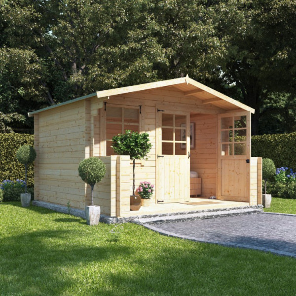Buy 3.0 x 2.5m BillyOh Pathfinder 'Lodge' Log Cabin 19 Online - Garden Houses & Buildings
