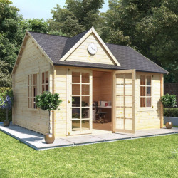 4.5m X 4.0m Billyoh Clubhouse Home Office Log Cabin 35,44