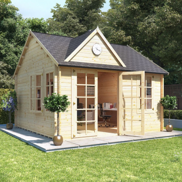 Buy 4.0m x 4.0m BillyOh Clubhouse Home Office Log Cabin 35,44 Online - Garden Houses & Buildings