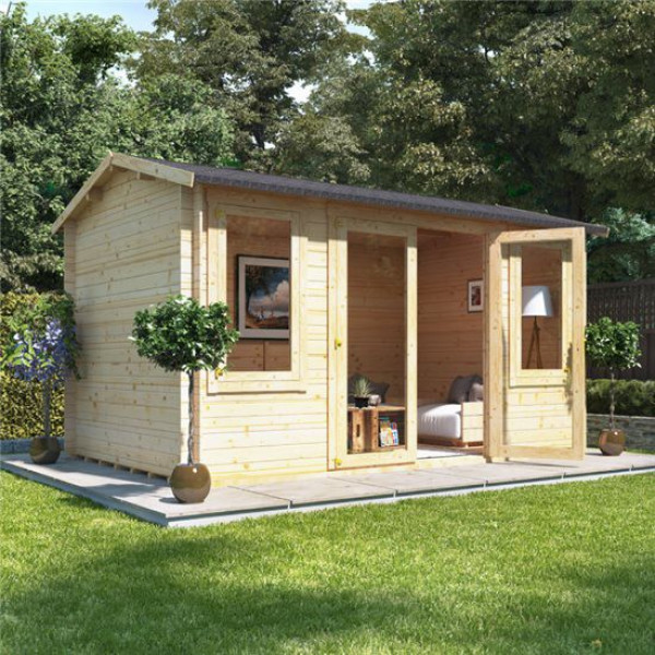 Buy 4.0m x 2.5m BillyOh Huntsman Log Cabin 19 Online - Garden Houses & Buildings
