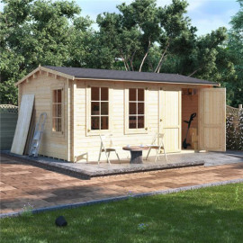 5.0m X 3.5m Billyoh Traditional Log Cabin Workshop 70