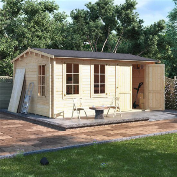 Buy 5.0m x 3.5m BillyOh Traditional Log Cabin Workshop 70 Online - Garden Houses & Buildings