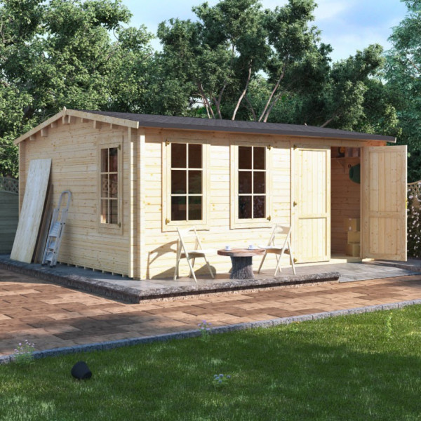 Buy 5.0m x 4.5m BillyOh Traditional Log Cabin Workshop 70 Online - Garden Houses & Buildings