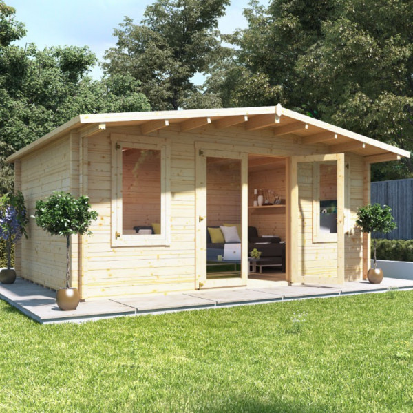Buy 5.0m x 4.0m BillyOh Winchester Log Cabin 70 Online - Garden Houses & Buildings
