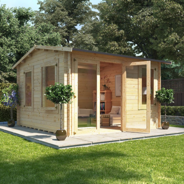 Buy 3.5m x 3.5m BillyOh Derwent Log Cabin 19 Online - Garden Houses & Buildings