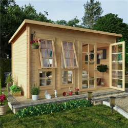 12x8 Billyoh Pent Log Cabin Summerhouse Range 19