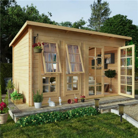 12x8 Billyoh Pent Log Cabin Summerhouse Range 19