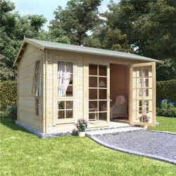 12x10 Georgian Bl Oor Billyoh Riley Log Cabin Summerhouse 19