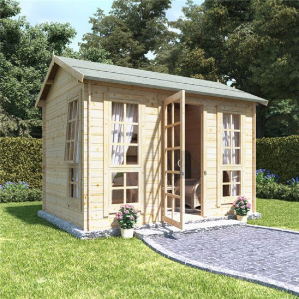 Buy 10 x 8 BillyOh Riley Log Cabin Summerhouse 19 Online - Garden Houses & Buildings