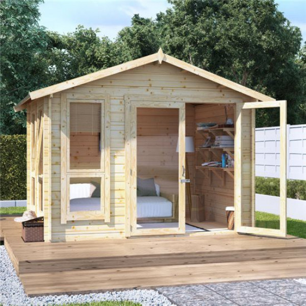 Buy 8 x 10 BillyOh Sasha Log Cabin Summerhouse 28 Online - Garden Houses & Buildings