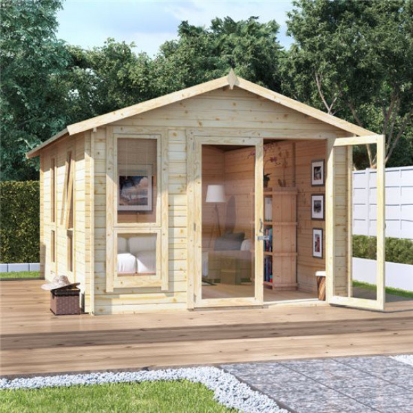 Buy 14 x 10 BillyOh Sasha Log Cabin Summerhouse 28 Online - Garden Houses & Buildings