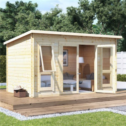 12x8 Moern Bl Oor Billyoh Carmen Log Cabin Summerhouse 28