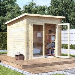 8x8 Moern Bl Oor Billyoh Carmen Log Cabin Summerhouse 19