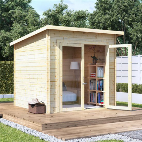 Buy 8x8 moern bl oor BillyOh Carmen Log Cabin Summerhouse 19 Online - Garden Houses & Buildings