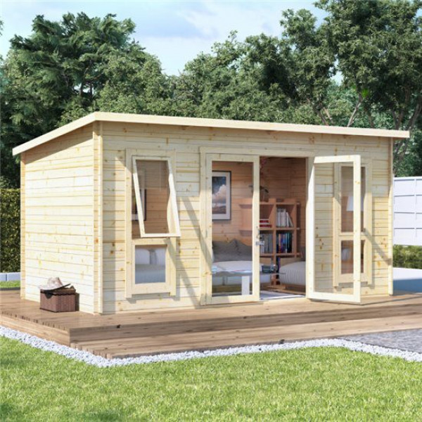 Buy 14 x 8 BillyOh Carmen Log Cabin Summerhouse 28 Online - Garden Houses & Buildings