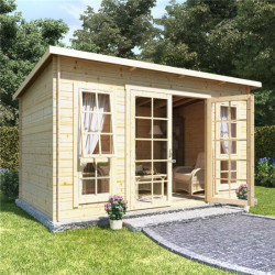 12x8 Georgian Bl Oor Billyoh Skinner Log Cabin Summerhouse 19