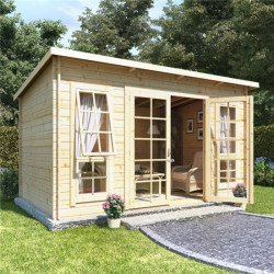 12x8 Georgian Bl Oor Billyoh Skinner Log Cabin Summerhouse 28